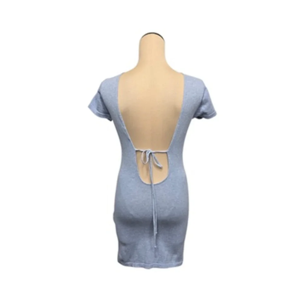 Djerf Avenue Dress Womens XS Urban Angel Open Back Mini Organic Cotton Sustainab